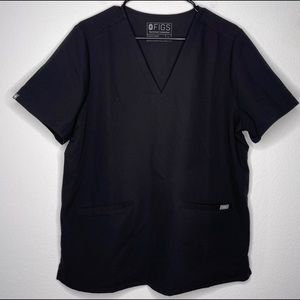 Figs Technical Collection Black Scrub Top